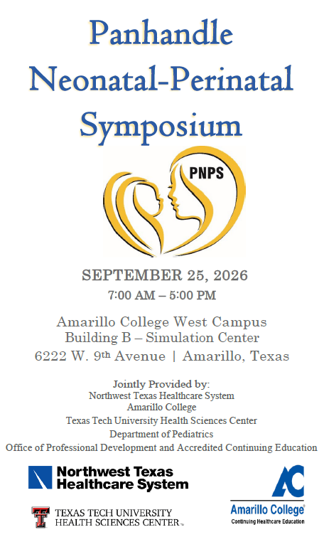 Panhandle Neonatal-Perinatal Symposium 2026 Banner